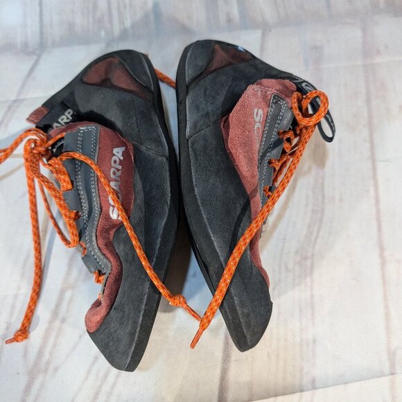 SCARPA Women's Red Grey Climbing Shoes Lace-Up - Picture 7 of 8